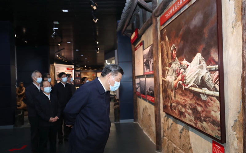 習總書記參觀紅軍長征湘江戰役紀念館